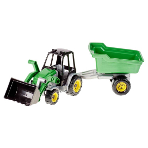 TRAKTOR MASTER Z PRZYCZEPĄ I ŁADOWACZEM
